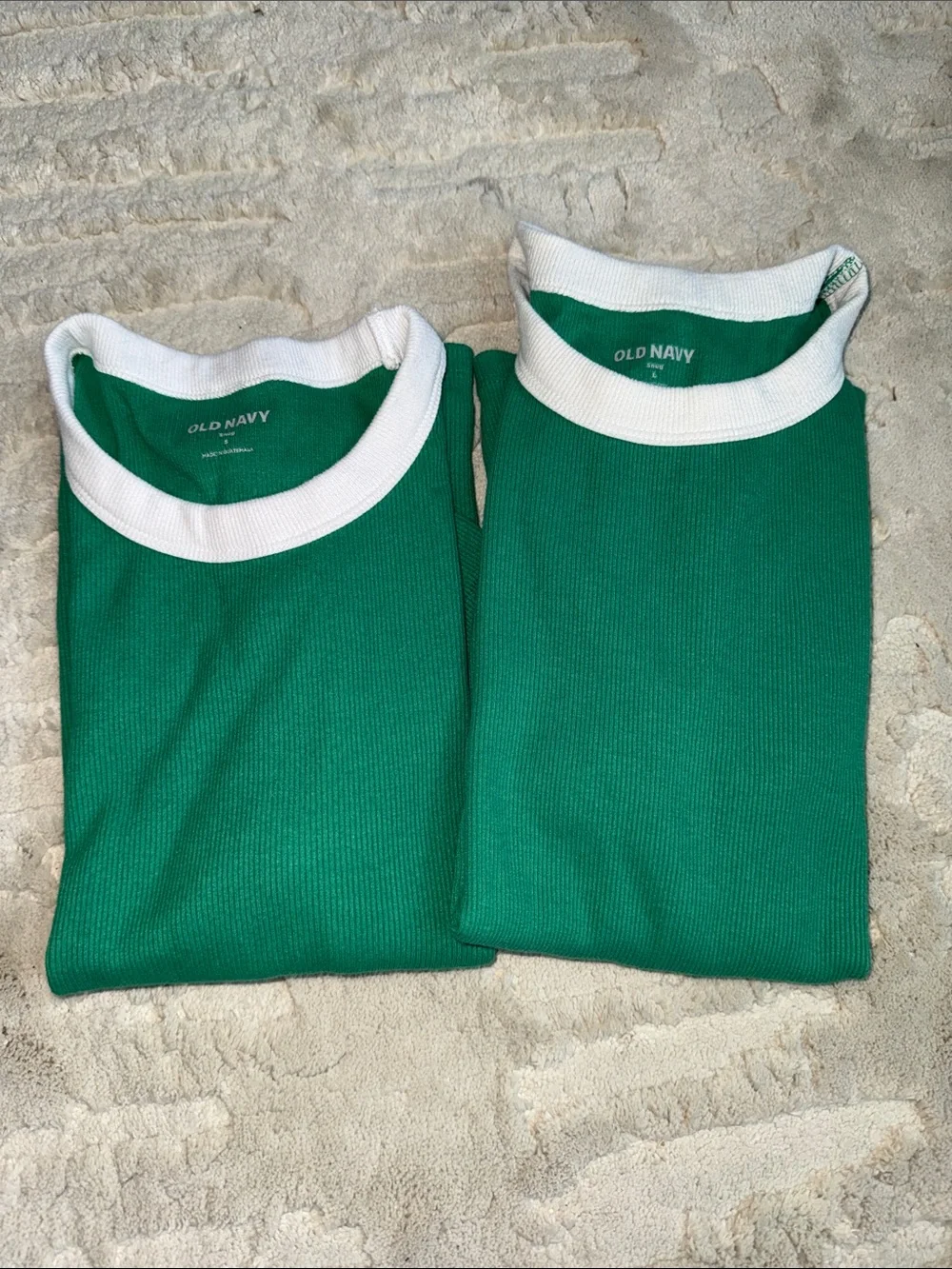 Old Navy Green Tee with White Trim